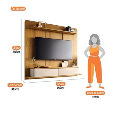 HOME PANEL PROVENZA TV 70' 1.8 OFF WHITE CINAMOMO 180 x 165 x 31.5 cm - 4