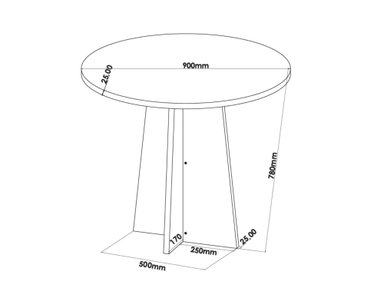 JUEGO DE COMEDOR REDONDO 4 SILLAS IMPERIO BEIGE 78 x 90 x 90 cm - 3