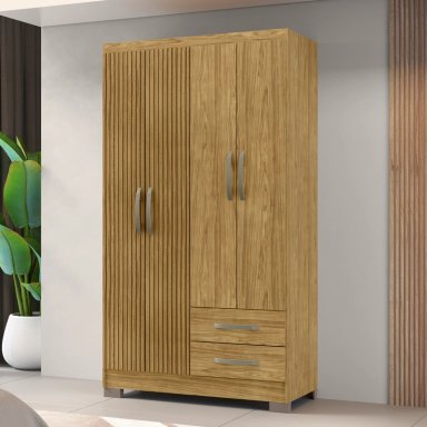 CLOSET 4 PUERTAS CLASSIC MARROCOS/MARROCO RIPADO 188 X 104,8 X 46,5 - 1