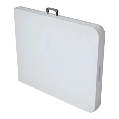 MESA TODODESCUENTO PLEGABLE 180 CM FACIL ARMADO BLANCO - 2