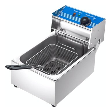 FREIDORA BOZZO INDUSTRIAL 1 CANASTO 6L ACERO INOXIDABLE 50 HZ 220V-240V - 1
