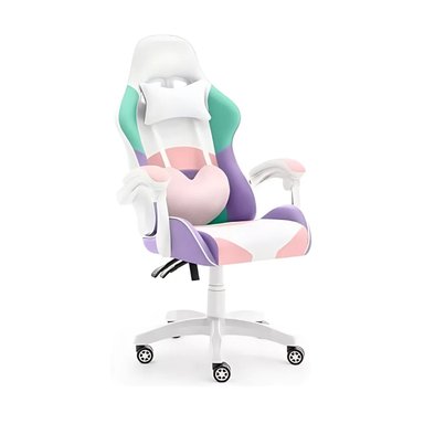 SILLA GAMER PROFESIONAL / HOME OFFICE/ ERGONOMICA/ ROSA - 1