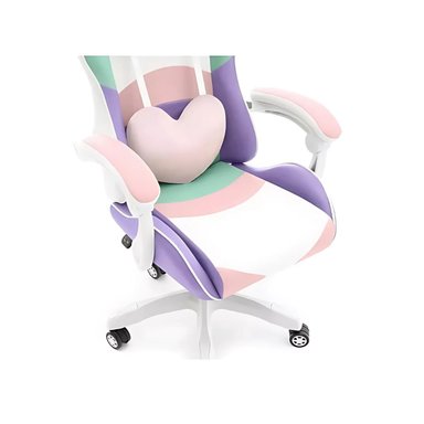 SILLA GAMER PROFESIONAL / HOME OFFICE/ ERGONOMICA/ ROSA - 4