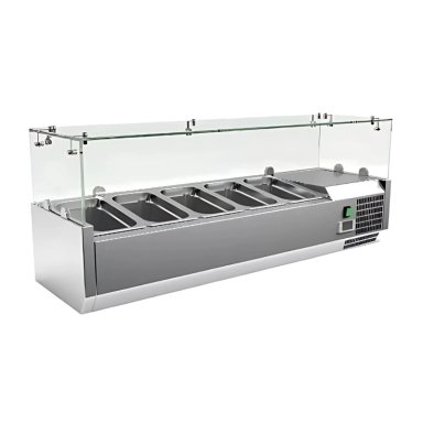 VITRINA REFRIGERADA SALSERA SOBREMESA 140CM, BOZZO - 1