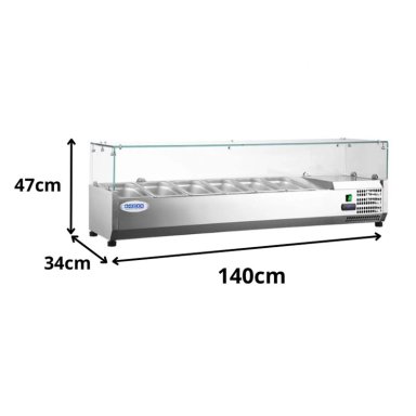 VITRINA REFRIGERADA SALSERA SOBREMESA 140CM, BOZZO - 3
