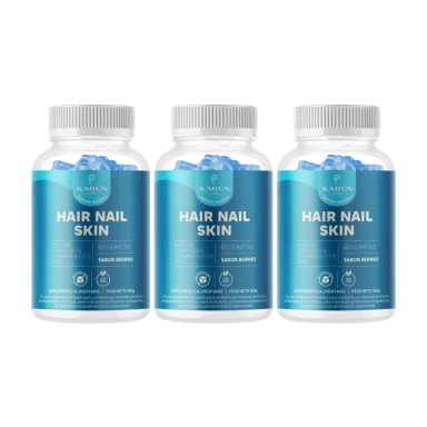 BIOTINA HAIR NAILS & SKIN GUMMIES | PELO UÑAS PIEL 3X 60 UNI - 1