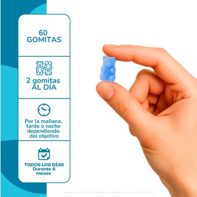 BIOTINA HAIR NAILS & SKIN GUMMIES | PELO UÑAS PIEL 3X 60 UNI - 4
