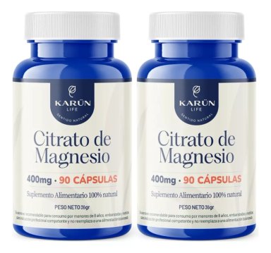 PACK 2 CITRATO DE MAGNESIO PREMIUM PARA 6 MESES - 1