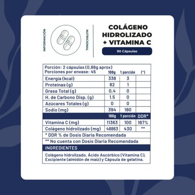 PACK 3 FRASCOS BIOTINA + COLAGENO + VITAMINA C 500MG 60 CAP - 2