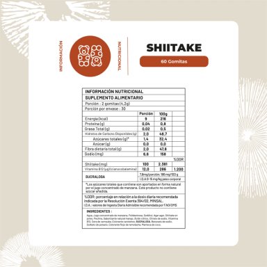 SHIITAKE HONGO - PACK 120 GOMITAS - 2