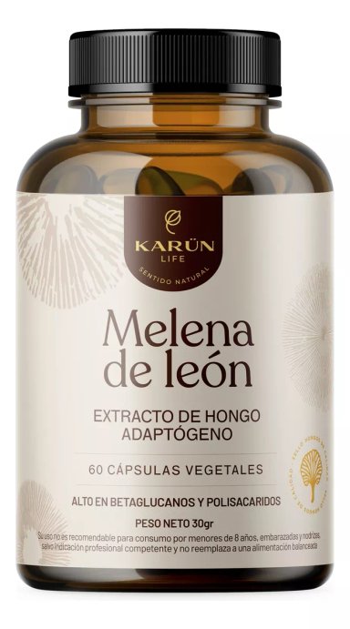 MELENA DE LEON HONGO 500MG - 60 CAPSULAS- MEMORIA - 1