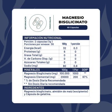 MAGNESIO BISGLICINATO 60 CAPSULAS - KARUNLIFE - 2