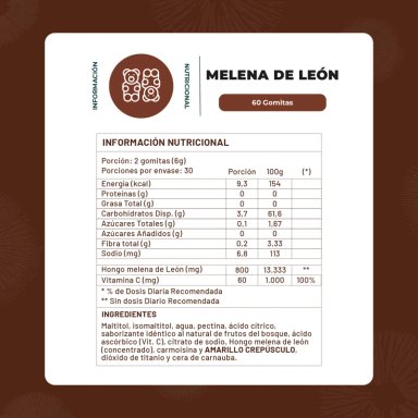 MELENA DE LEON HONGO - PACK 3 X GOMITAS 60 UNI - 2