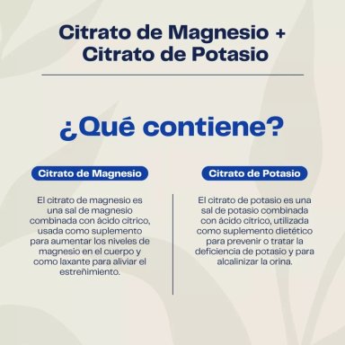 CITRATO DE MAGNESIO + CITRATO DE POTASIO 700MG - 60 CAP - 3