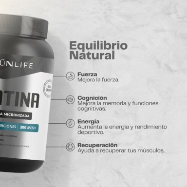 CREATINA MONOHIDRATADA POLVO 1KG KARUN LIFE - 4