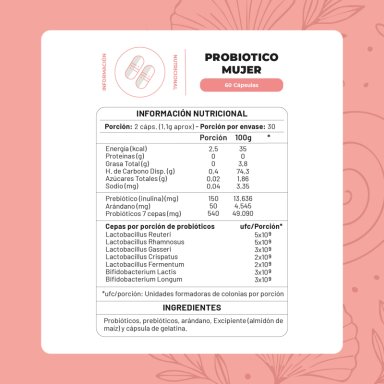 PROBIOTICO MUJER 60 CAPSULAS KARUN LIFE - 2
