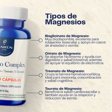 MAGNESIO COMPLEX 60 CAPSULAS 1000 MG KARUN LIFE - 3