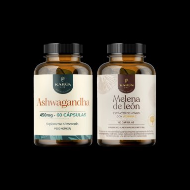 PACK ASHWAGANDHA + MELENA DE LEON - 120 CAPSULAS KARUN LIFE - 1
