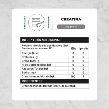 CREATINA MONOHIDRATADA EN POLVO 300 GRAMOS KARUN LIFE - 3