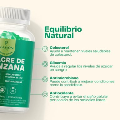 PACK GOMITAS VINAGRE DE MANZANA + BERBERINA KARUN LIFE - 4