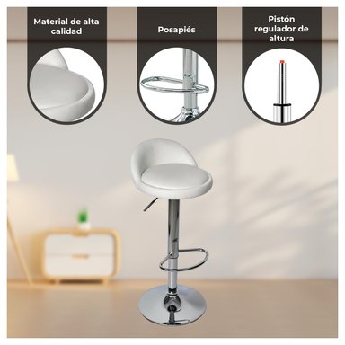 SILLAS GLOBAL LATIN GROUP 1600394 BLANCO PACK 3 PISO BAR - 2