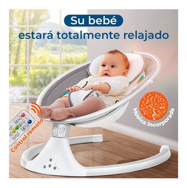 SILLA GLOBAL LATIN GROUP 1300500 CUNA MECEDORA AUTOMÁTICA BEBÉ CONTROL REMOTO GRIS - 4