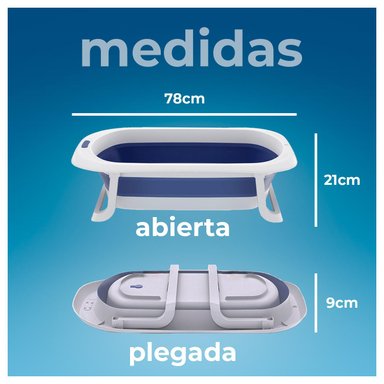 TINA BAÑERA PLEGABLE PARA BEBÉ, COJÍN Y ACCESORIOS - 7