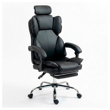 SILLA ERGONOMICA EJECUTIVA DE OFICINA PARA ESCRITORIO RECLINABLE CON APOYAPIE S - 1