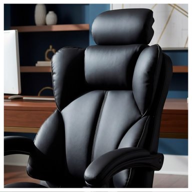 SILLA ERGONOMICA EJECUTIVA DE OFICINA PARA ESCRITORIO RECLINABLE CON APOYAPIE S - 6