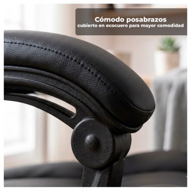 SILLA ERGONOMICA EJECUTIVA DE OFICINA PARA ESCRITORIO RECLINABLE CON APOYAPIE S - 9