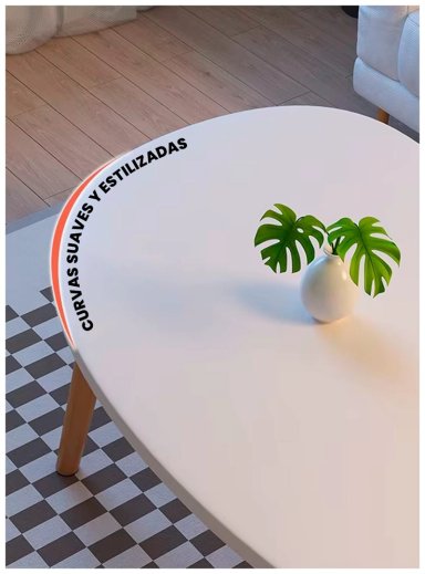 MESA DE CENTRO MINIMALISTA DISEÑO NORDICO Y ELEGANTE - 4