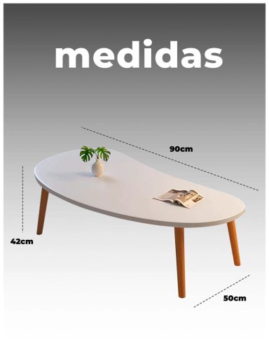 MESA DE CENTRO MINIMALISTA DISEÑO NORDICO Y ELEGANTE - 6