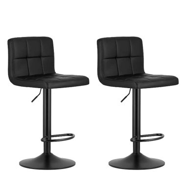 PACK 2 SILLA DE BAR CON BASE MATE Y ALTURA REGULABLE DISEÑO MODERNO - 1