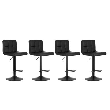 PACK 4 SILLA DE BAR CON BASE MATE Y ALTURA REGULABLE DISEÑO MODERNO - 1