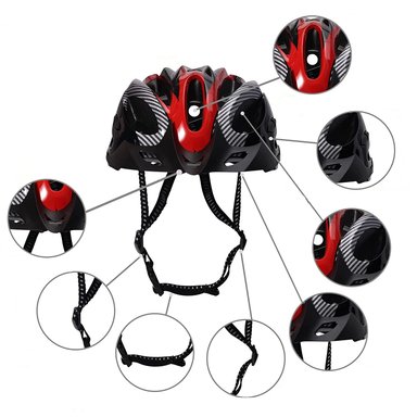 CASCO BICICLETA PROFESIONAL FULL SEGURIDAD EN COLOR ROJO - 5