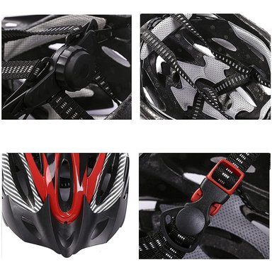 CASCO BICICLETA PROFESIONAL FULL SEGURIDAD EN COLOR ROJO - 6