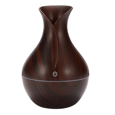HUMIDIFICADOR AROMATIZADOR 130 ML JARRÓN MADERA LED USB - 1