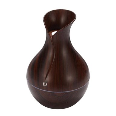 HUMIDIFICADOR AROMATIZADOR 130 ML JARRÓN MADERA LED USB - 2