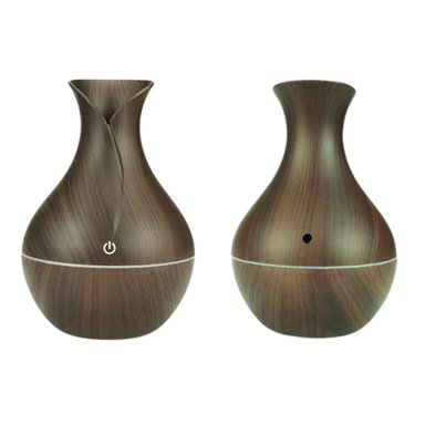 HUMIDIFICADOR AROMATIZADOR 130 ML JARRÓN MADERA LED USB - 3