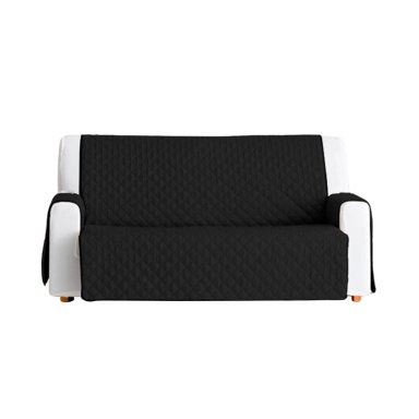 FUNDA COBERTOR PROTECTOR SOFA SILLON 3 CUERPOS NEGRO - 2