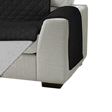 FUNDA COBERTOR PROTECTOR SOFA SILLON 3 CUERPOS NEGRO - 3