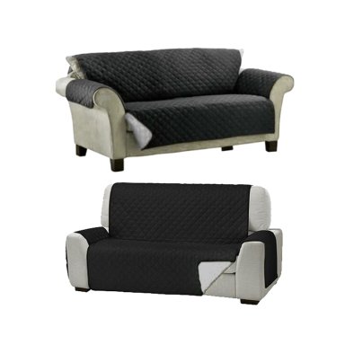 FUNDA COBERTOR PROTECTOR SOFA SILLON 3 CUERPOS NEGRO - 5