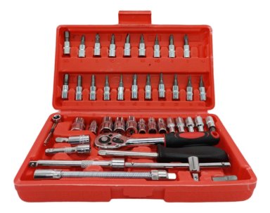 JUEGO CAJA SET DADOS HERRAMIENTAS CHICHARRA 46 PIEZAS - 1