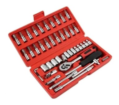 JUEGO CAJA SET DADOS HERRAMIENTAS CHICHARRA 46 PIEZAS - 2