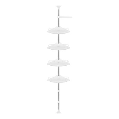 ESQUINERO IMPORTCLICK HOG.128 BLANCO ORGANIZADOR BAÑO DUCHA MULTIUSO 4 REPISAS AJUSTABLE - 1
