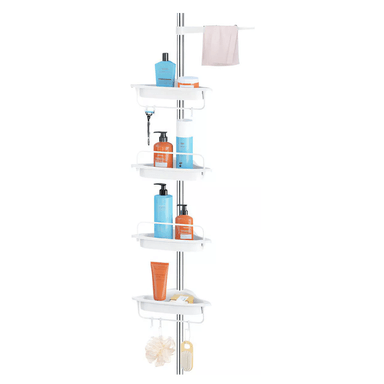 ESQUINERO IMPORTCLICK HOG.128 BLANCO ORGANIZADOR BAÑO DUCHA MULTIUSO 4 REPISAS AJUSTABLE - 3