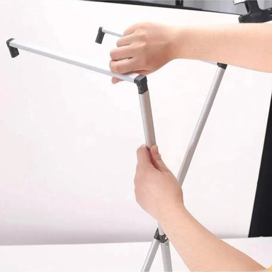 CANASTO CESTA ORGANIZADOR ROPA PLEGABLE XL GRIS - 4