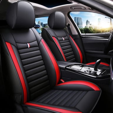 FUNDA ASIENTO AUTO IMPORTCLICK DELUXE ECO CUERO MILÁN ROJO - 5