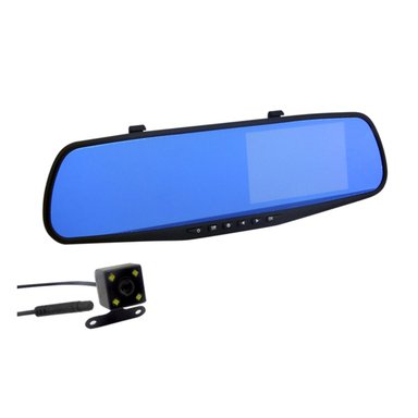 ESPEJO RETROVISOR AUTO CÁMARA RETROCESO CÁMARA DVR 4.3 - 1