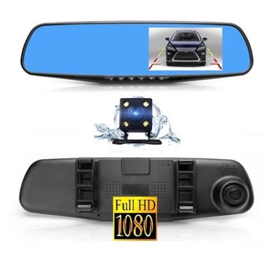 ESPEJO RETROVISOR AUTO CÁMARA RETROCESO CÁMARA DVR 4.3 - 3
